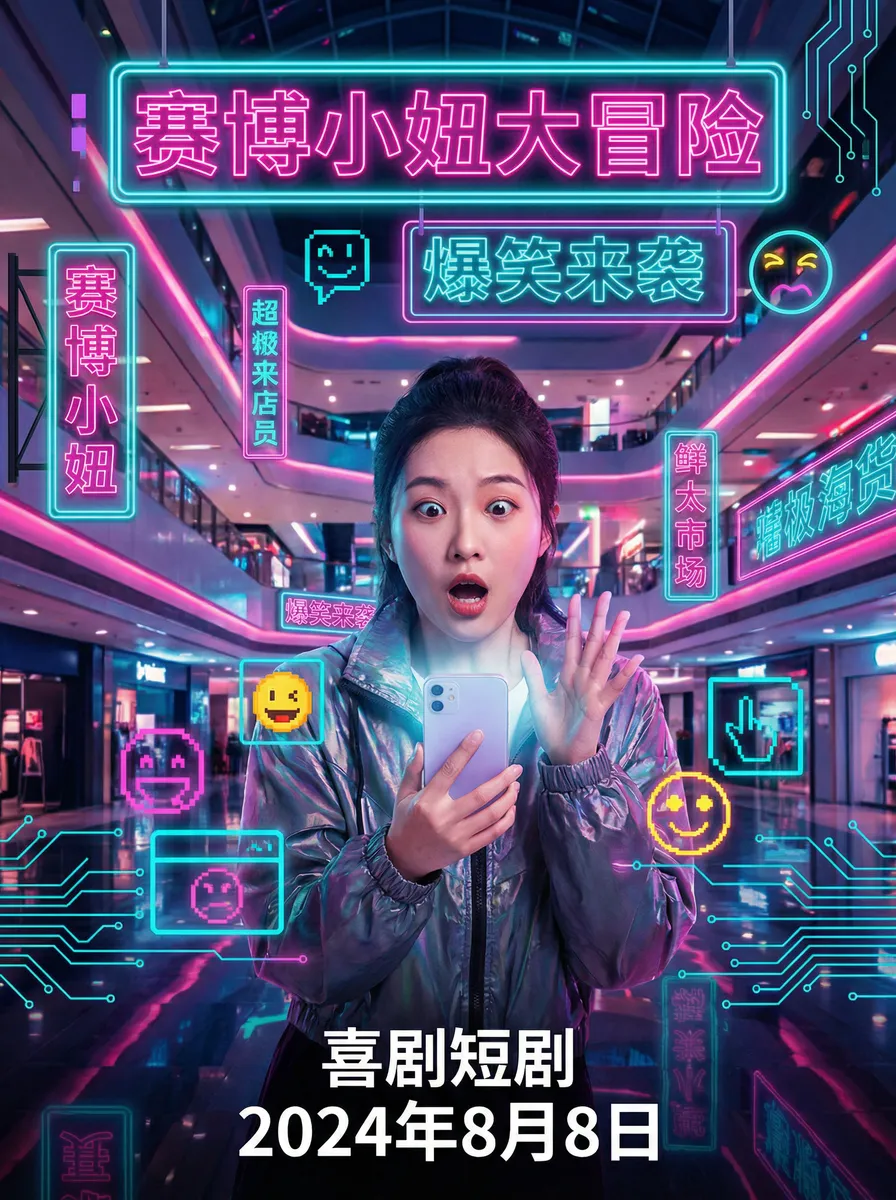 777米奇影视 搞笑喜剧短剧 - 赛博小妞大冒险海报